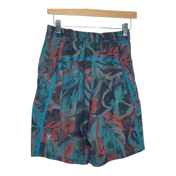 LULULEMON- Pace Breaker Short 7" Linerless Tropical Shadow Shark Teal Multi - Picture 3 of 7